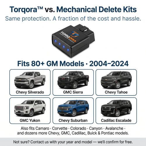 Torqora Pro AFM/DFM Disabler | Plug-In for GM V6 & V8, Full Cylinder Mode, OBD-II Installation